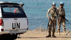 Archivbild aus dem Jahr 2022: UNIFIL-Soldaten an einer Küstenstraße im Süden des Libanon