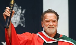 Große Freude beim „Terminator“: Arnold Schwarzenegger freute sich am Montag über die Verleihung ...