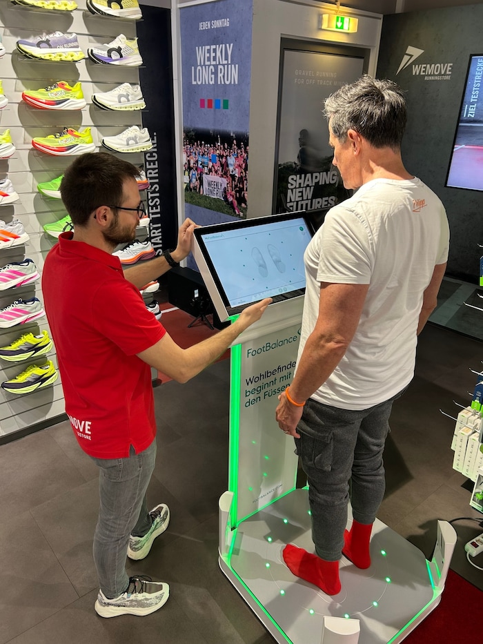 Die Fußanalyse ist ein wertvolles Hilfsmittel, um den optimalen Schuh zu finden.