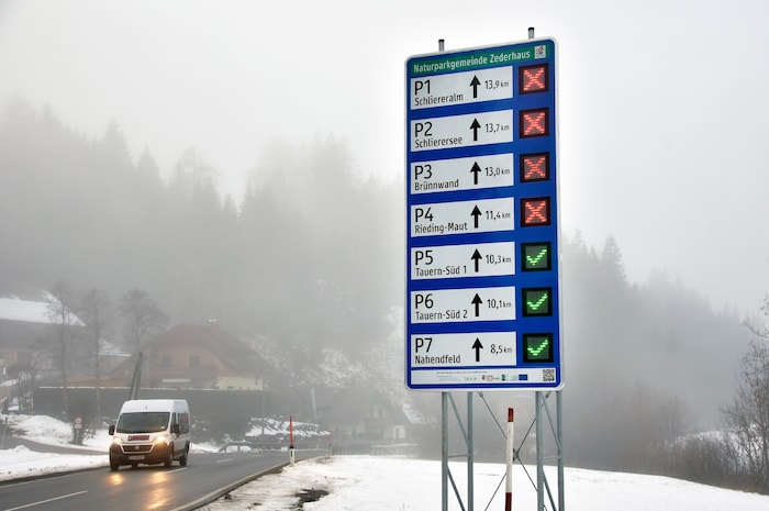 Parkleitsystem für das Riedingtal