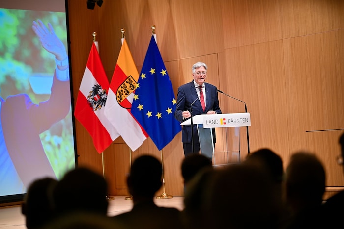 Zum letzten Mal sprach Kaiser offiziell als LH vor Publikum.