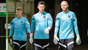 Zwischen den Schlussmännern Pentz, Lindner und Schlager (v. li. n. re.) stimmte immer die ...