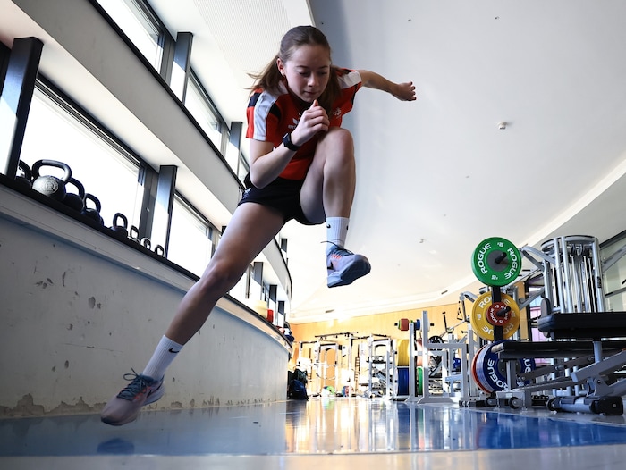 Jeannine tankt beim Trockentraining Kraft für neue Erfolge