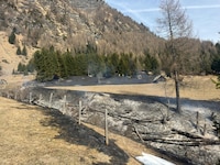 Ein Flurbrand in Muhr Ende März hatte sich wegen der Trockenheit ausgebreitet.