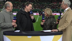 Herbert Prohaska, Andreas Herzog, Ingrid Thurnher und Rainer Pariasek.