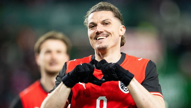 Ein Herz für Österreich: Marcel Sabitzer steht vor seinem 100. Spiel für das Nationalteam.