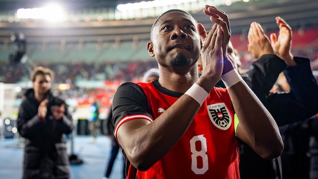 David Alaba wurde in der zweiten Halbzeit eingewechselt.