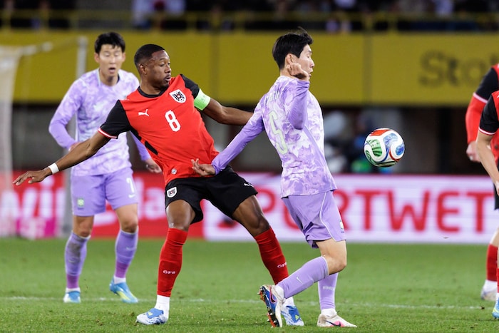 David Alaba gab gegen Südkorea sein Team-Comeback.