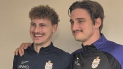 Jonathan Zeyringer (li.) mit seinem Bruder Paul Zeyringer (Trainer).