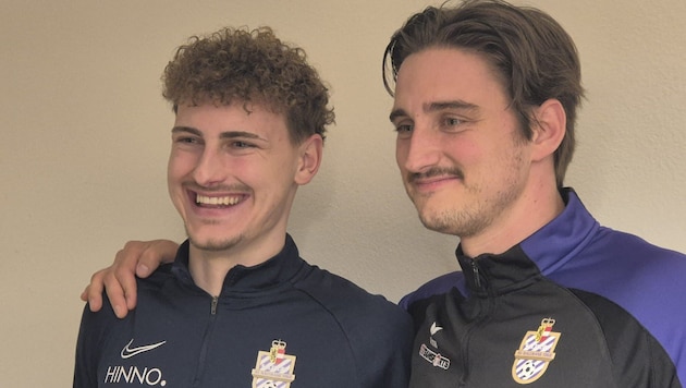 Jonathan Zeyringer (li.) mit seinem Bruder Paul Zeyringer (Trainer).