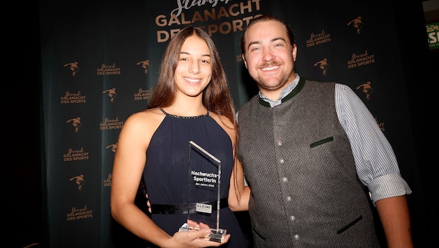 Bei der Galanacht des Sports traf Wasserball-Diamant Johanna Janser auch Kitesurf-Olympiasieger ...