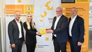 Geschäftsführer Stefan Widder, Pflegedienstleiterin Denise Werner, Präsident Thomas Steiner, ...