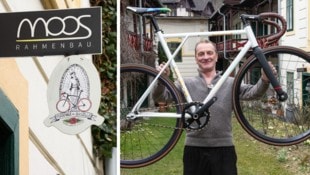 Jedes Rad ein Unikat. Peter Moser aus Küb bei Gloggnitz baut Fahrradrahmen nach Maßanfertigung.
