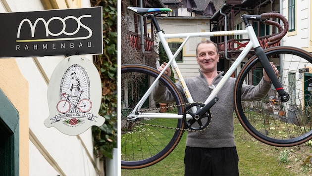 Jedes Rad ein Unikat. Peter Moser aus Küb bei Gloggnitz baut Fahrradrahmen nach Maßanfertigung.