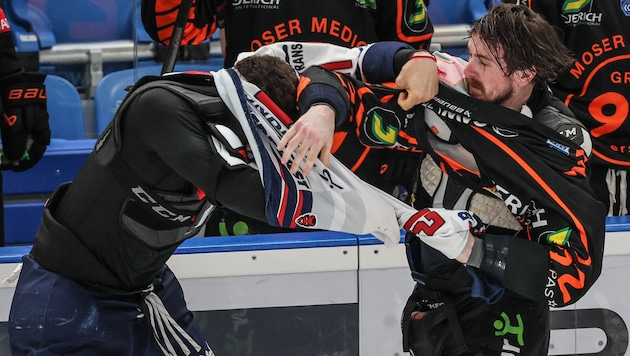 Graz-Crack Kevin Conley zeigte beim 5:1-Sieg in Fehervar auch seine harten Seiten.