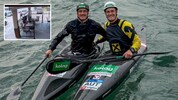 Mario Leitner (li.) &amp; Felix Oschmautz schuften in den USA – eine Kamera erfasste den Dieb. . ...
