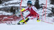 Ein Bild aus früheren Tagen: Lukas Feurstein im November 2021 beim Slalom-Training in der Zürser ...