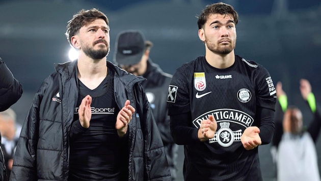 Sturm-Star Otar Kiteishvili (li.) weilt noch in München.