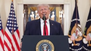 Die Rede zur Nation dauerte nur 20 Minuten – Trump hielt sich dabei stark an das Manuskript. Die ...