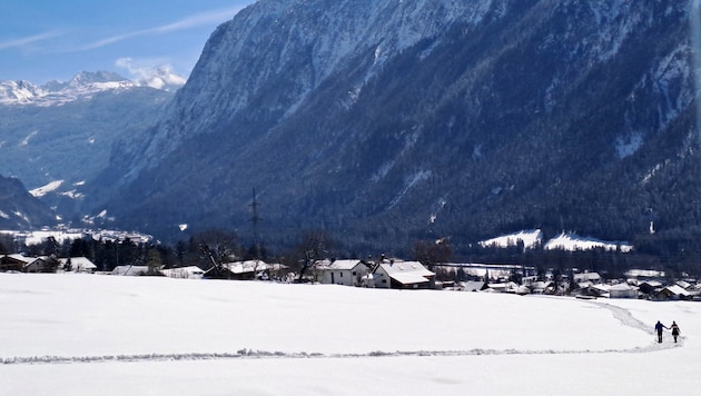 Auf dem Sunnaweg in Richtung Innerbraz.