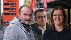 Was Kunden bei einer Tankstelle in Linz zu der Spritpreisbremse sagen: Für Manfred Möslinger,  ...