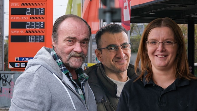 Was Kunden bei einer Tankstelle in Linz zu der Spritpreisbremse sagen: Für Manfred Möslinger, ...