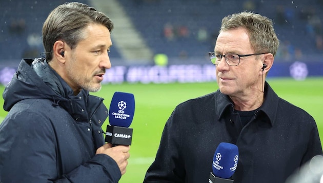 Niko Kovac (l.) äußerte sich zur Anmerkung von Ralf Rangnick (r.).