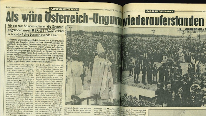 Der Papst feierte 1988 mit fast 100.000 Gläubigen in Trausdorf.