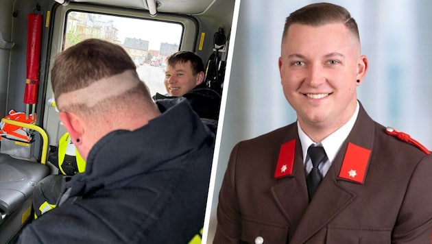 Rechts mit der Uniform-Frisur, der flotte Schnitt am Bild links hat allerdings eine eigene ...