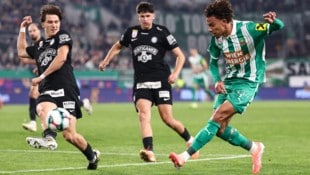 Antiste (re.) greift mit Rapid gegen Sturm nach der Tabellenführung