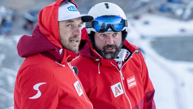 Hannes Zöchling (r.) mit Alpinchef Christian Mitter