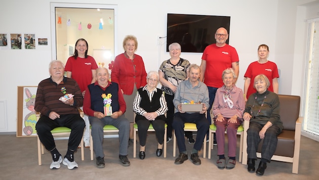 Gute Laune herrschte in der Tagesbetreuung am Pflegestützpunkt in Stinatz. Zu Besuch war auch ...