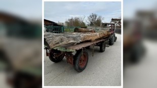 Der Traktor wurde von der Polizei gestoppt.