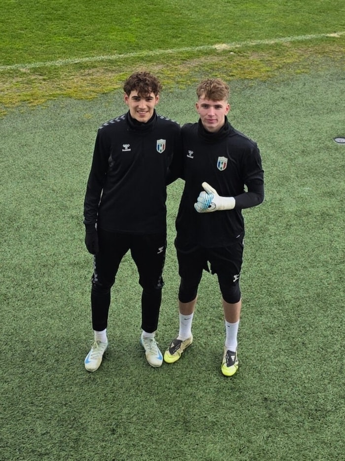 Felix Albrecht (l.) und Dominik Samardzija sind auf gutem Weg in den Profifußball.