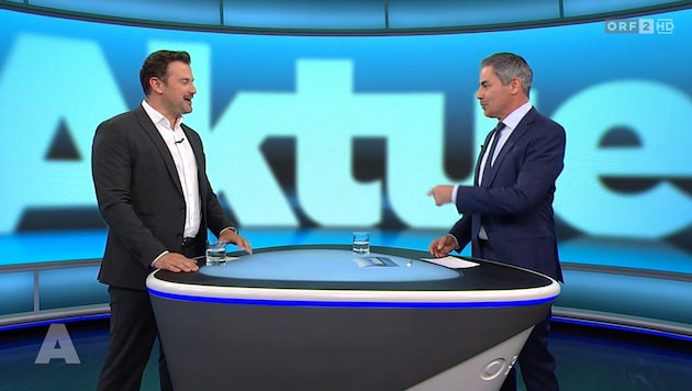 Rafreider vs. Fink: Ein kleines Schmuse-Geplänkel, sorgte für Lacher auf Sendung.