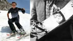 Figln heute und die ersten Kurzskier aus dem Jahr 1946.