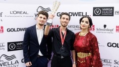 Friseurlehrling Kasem (Mitte) sicherte sich den Sieg.