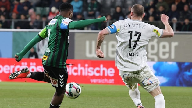 Kingstone Mutandwa schoss den SCR Altach im Alleingang ab.