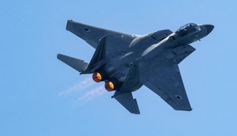 Ein solches US-Kampfflugzeug des Typs F-15E hat der Iran am Freitag abgeschossen.