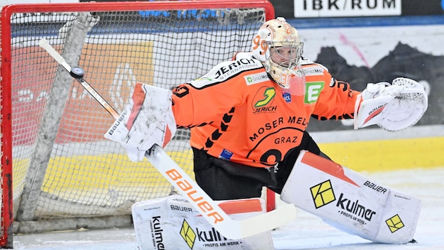 Ersatzgoalie Nico Wieser wird in Fehervar das 99ers-Tor hüten.