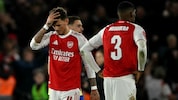 Hängende Gesichter bei den Arsenal-Spielern ...
