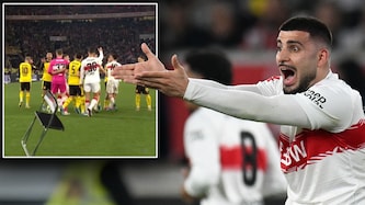 In den Schlussminuten fand sogar ein Klappstuhl seinen Weg auf den Rasen.