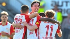 So sieht pure Erleichterung aus: Red Bull Salzburg kann ja doch noch treffen und siegen …