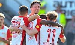 So sieht pure Erleichterung aus: Red Bull Salzburg kann ja doch noch treffen und siegen …