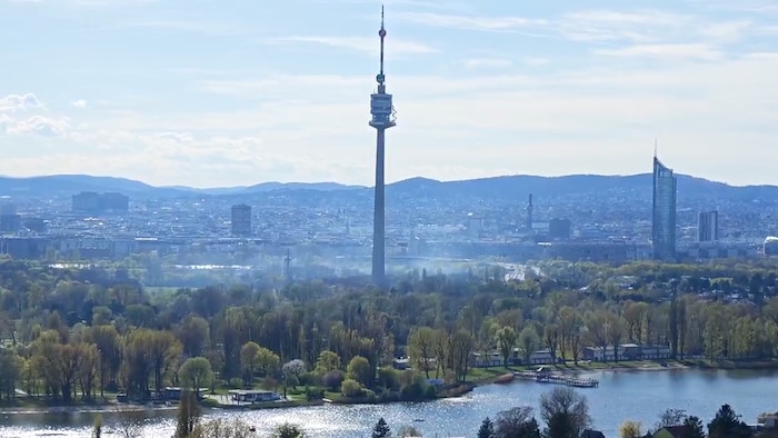 Dichte Rauchwolken liegen über der Donauinsel: Am Ostersonntag strömten zahlreiche Wiener zum ...