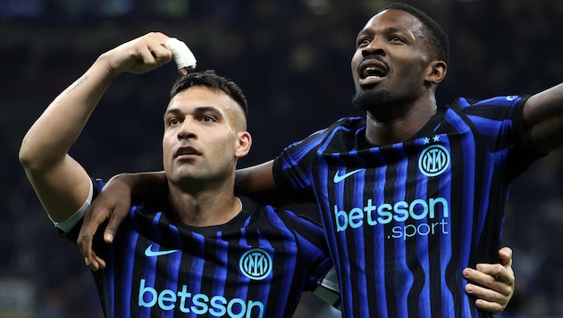 Die Torschützen: Lautaro Martinez und Marcus Thuram.