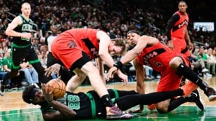 Hart umkämpfte Partie für Jakob Pöltl und seine Toronto Raptors gegen Boston.