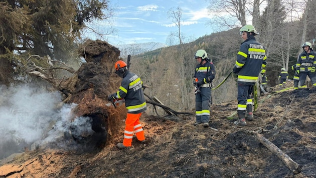 Stundenlang bekämpften die Einsatzkräfte den Brand