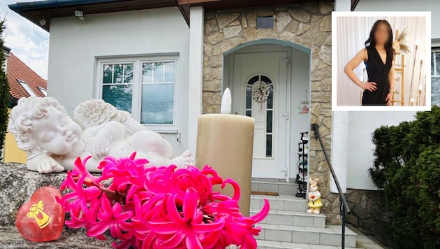 The 38-year-old woman was murdered and buried under the grass in her own garden.