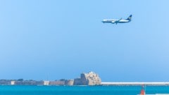 Eine Ryanair-Maschine im Anflug auf den italienischen Flughafen. Dort gibt es kein Kerosin mehr.